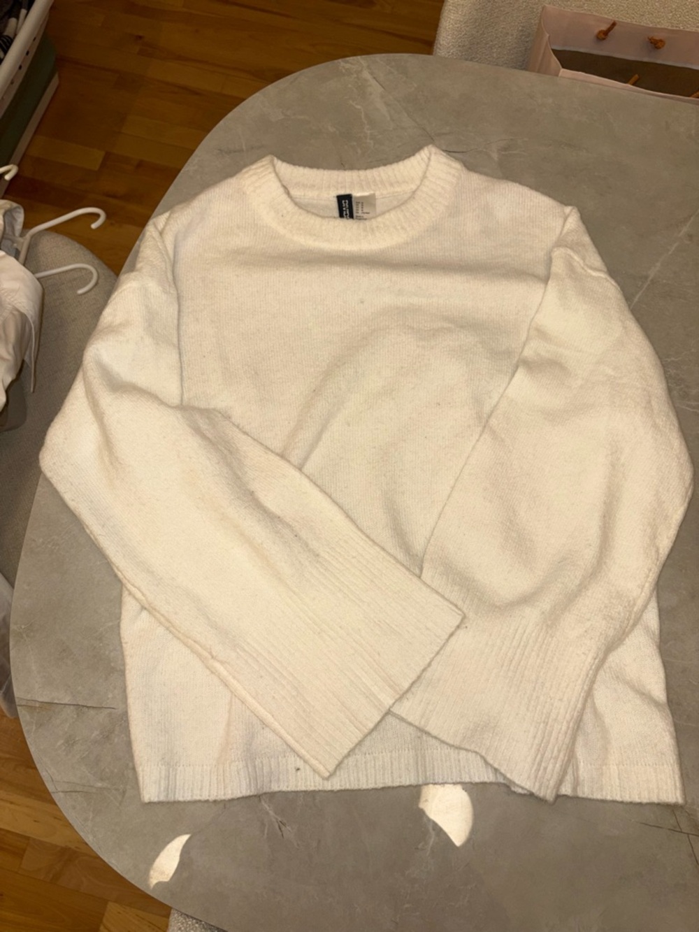 H&M Cream Crew Neck Sweater